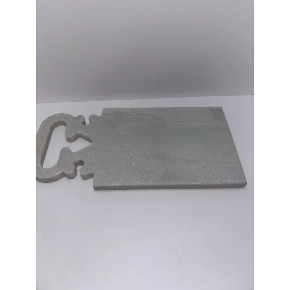 100% Marble Cutting Board / Serving Board Beautiful White Grey Color